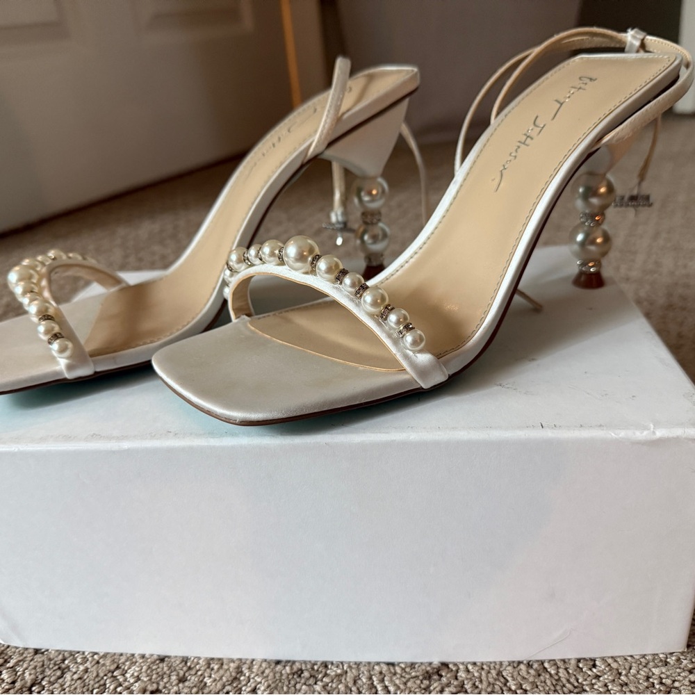 Betsey Johnson Silver Stiletto Heels